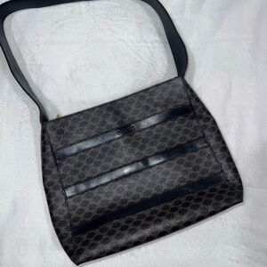 Celine Black and Tan Patterned Bag